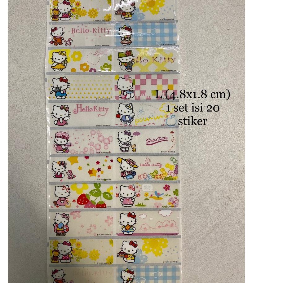 

Terbaru! Sanrio Hello Kitty Bening Transparan Bening Transparent Stiker Label Nama Anti Air Sticker Custom Waterproof