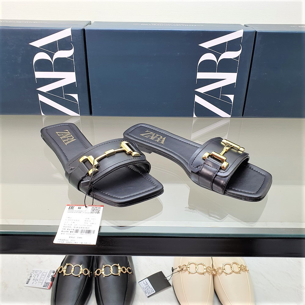 SANDAL SLOP ZARA ORIGINAL  SANDAL WANITA ZARA SLOP FLAT 15cm ZARA SENDAL WANITA ORIGINAL