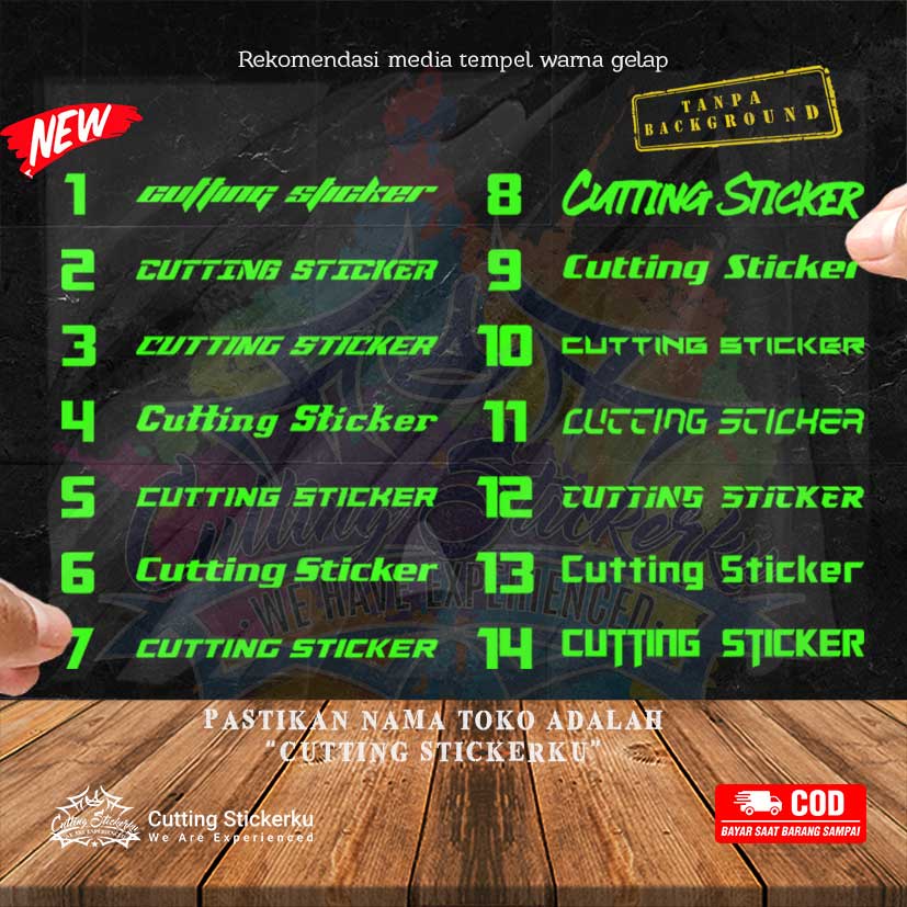 Cutting Stiker Custom Nama Racing Style  Variasi Motor Mobil Sticker Timbul Keren Nyala Dasbor Spakbor Visor Kaca Helm Laptop Hologram Reflective Tahan Air Bodi Samping Nama Scoopy Vario Beat NMAX PCX Vespa Aesthetic Pickup Anime Windshield Kustom Modif