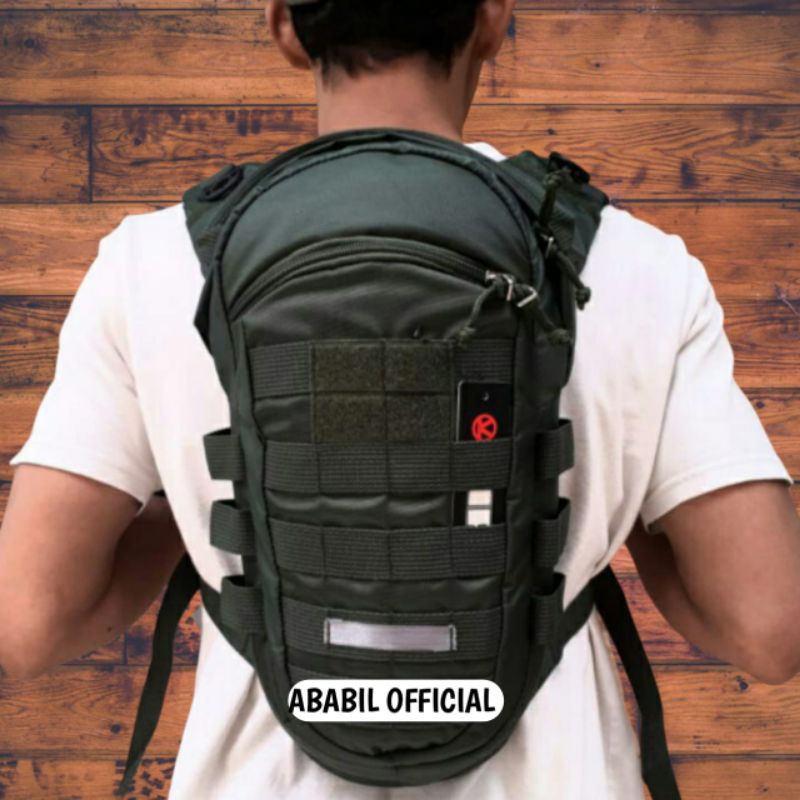 TAS RANSEL ARMY PRIA HYDROPACK TERBARU FREE LOGO