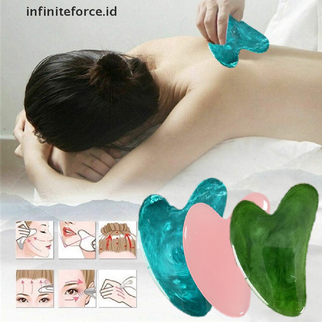 Infiniteforce.id Alat Pijat Gua Sha Full Body Bahan Resin Alami