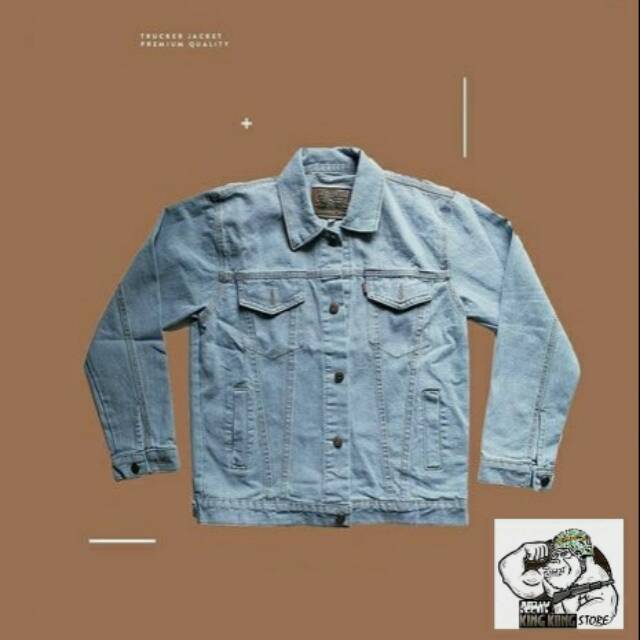 Jaket Jeans Biru Muda-Basic Classic Blue