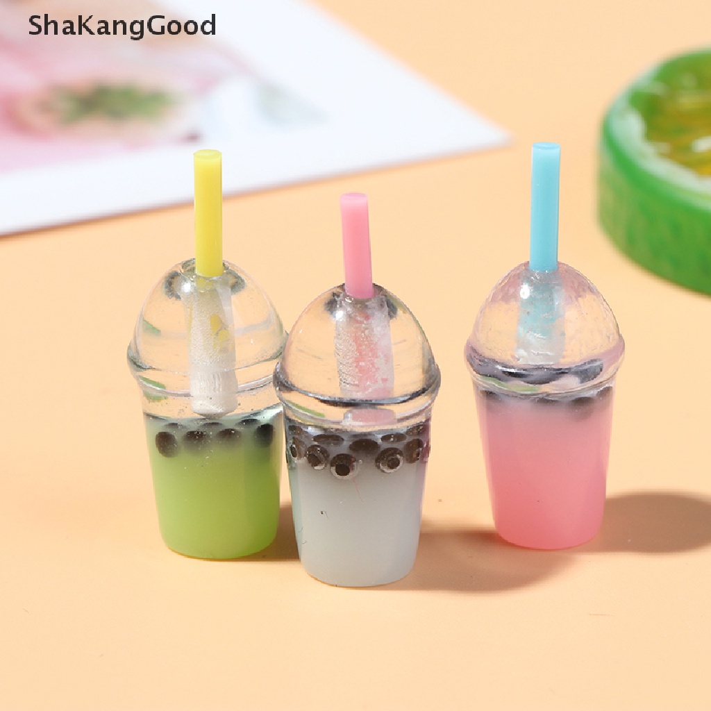 Skid 5Pcs / Set Mainan Miniatur Gelas Pearl Milk Tea Skala 1: 12 Untuk Dekorasi Rumah Boneka