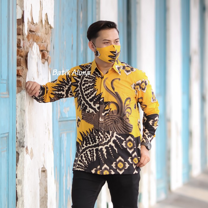 Batik Pria Lengan Panjang Keratonan Solo Premium Produksi Batik Aluna PCW 070