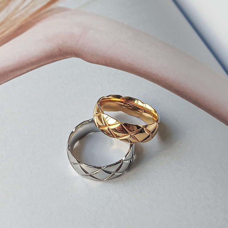 Cincin silang silang titanium korea fashion anti karat