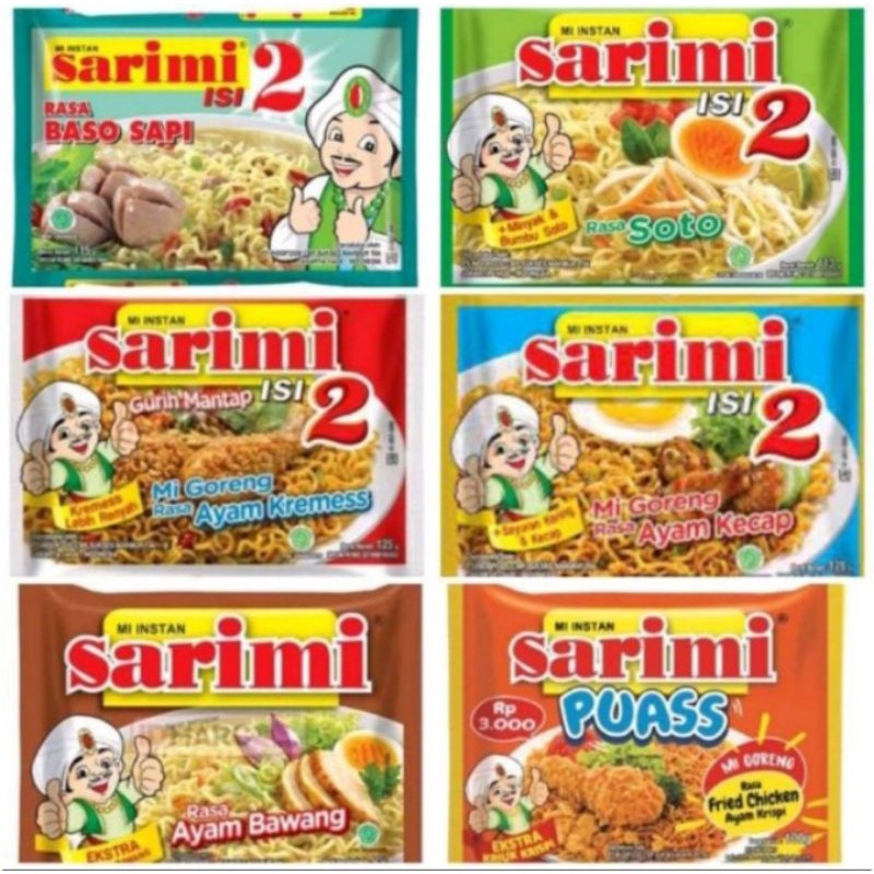 

Sarimi isi 2 Goreng Ayam Kecap | Goreng Ayam Kremes | Kari Ayam Spesial | Soto Ayam