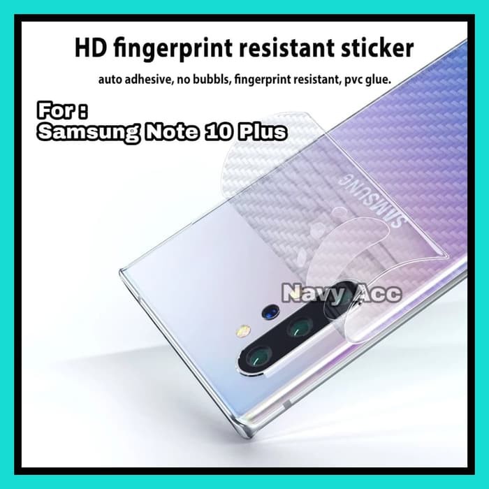 NA - Stiker Skin Carbon Samsung Note 10 Plus - Garskin Carbon Note 10 Plus