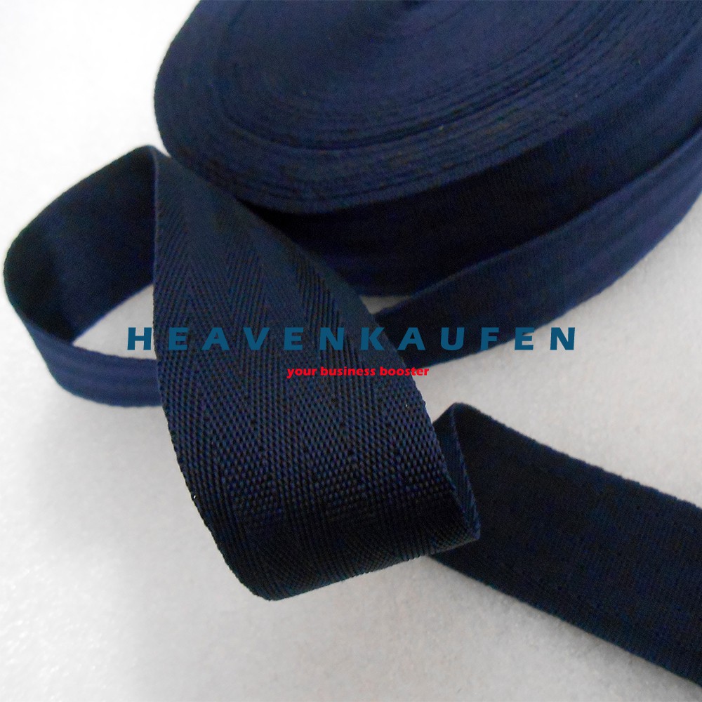 

Webbing Tas Motif Seatbelt 3,8 cm Warna Biru Dongker Navy Harga Per Meter