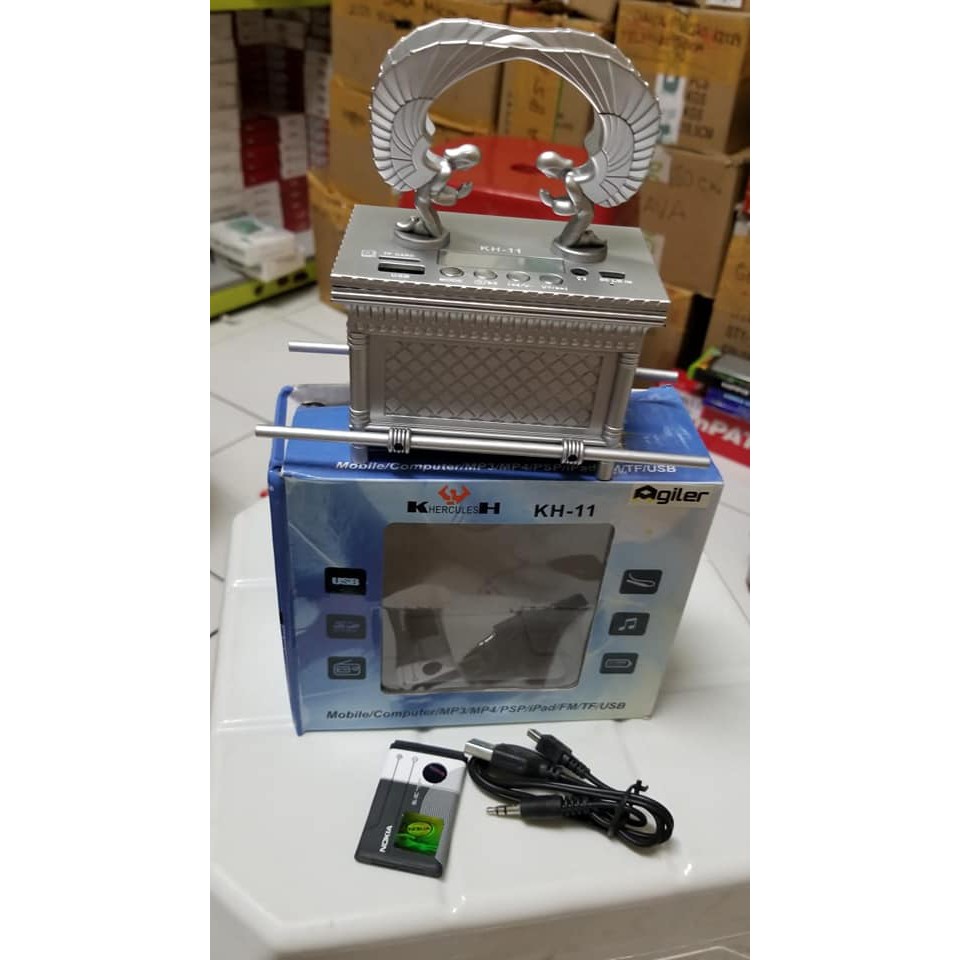 Speaker Mini Portable AGILER KH-11/ AGILER Speaker Music Box Mp3,Radio - Perak