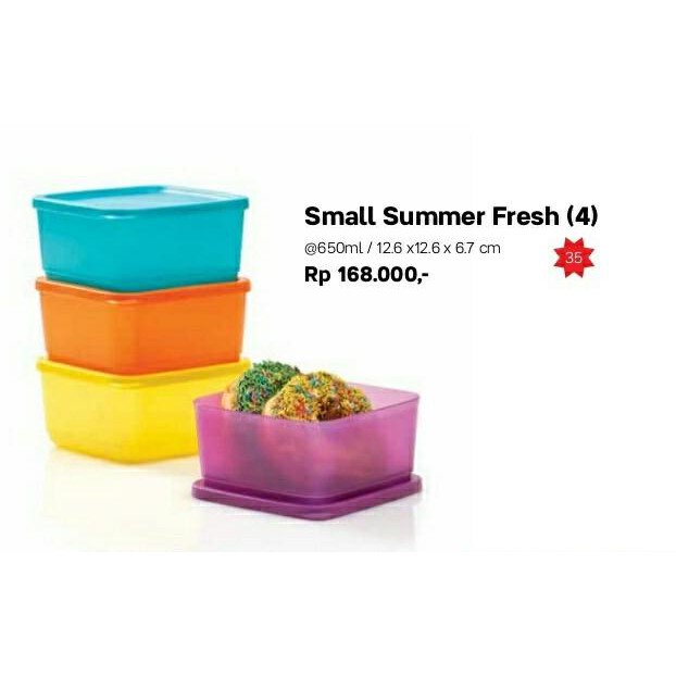 PROMO | SMALL SUMMER (1) SATUAN WADAH BEKAL KOTAK TUPPERWARE