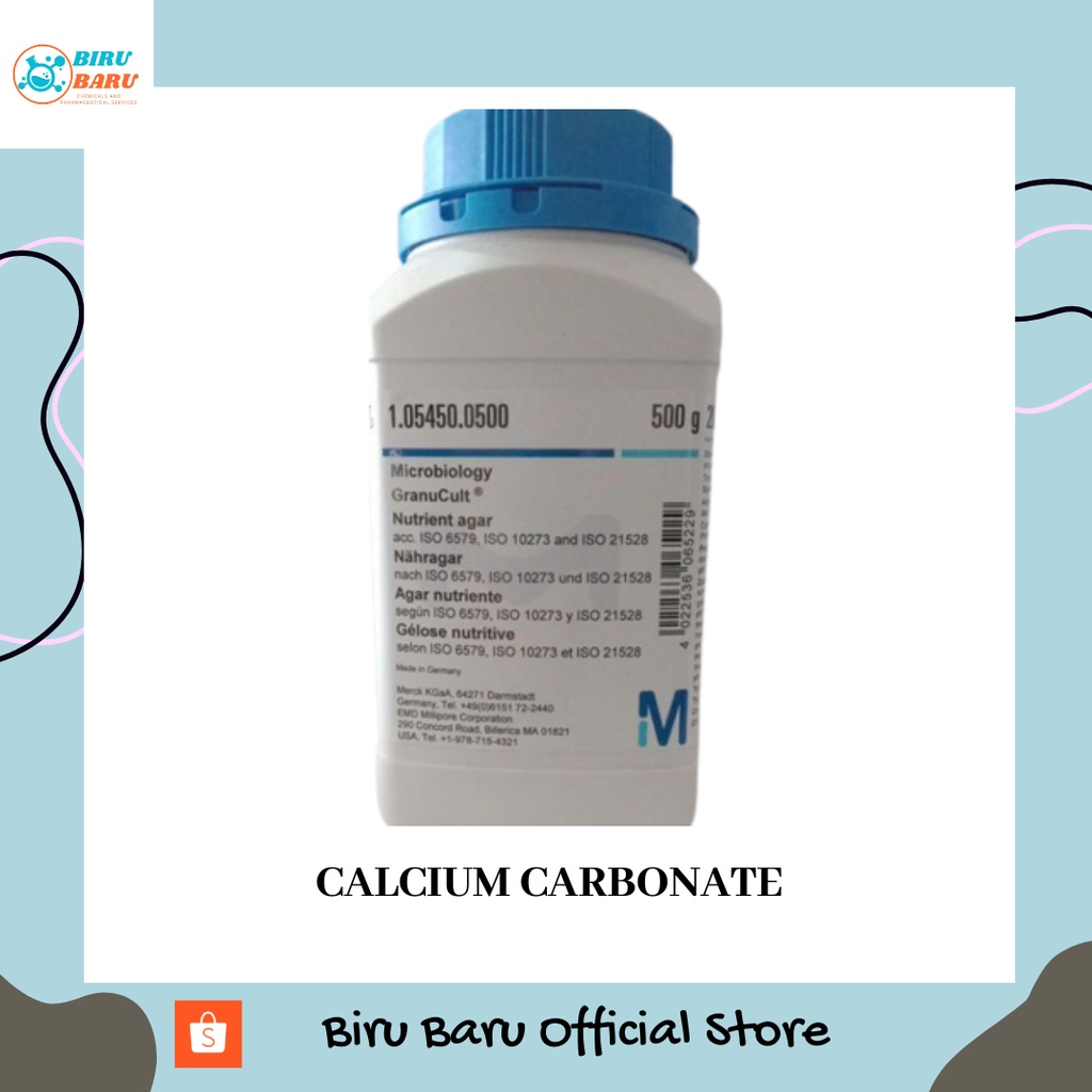 CALCIUM CARBONATE / KALSIUM KARBONAT ( CaCO₃ ) PRO ANALISA 10 GRAM MERCK BEST SELLER