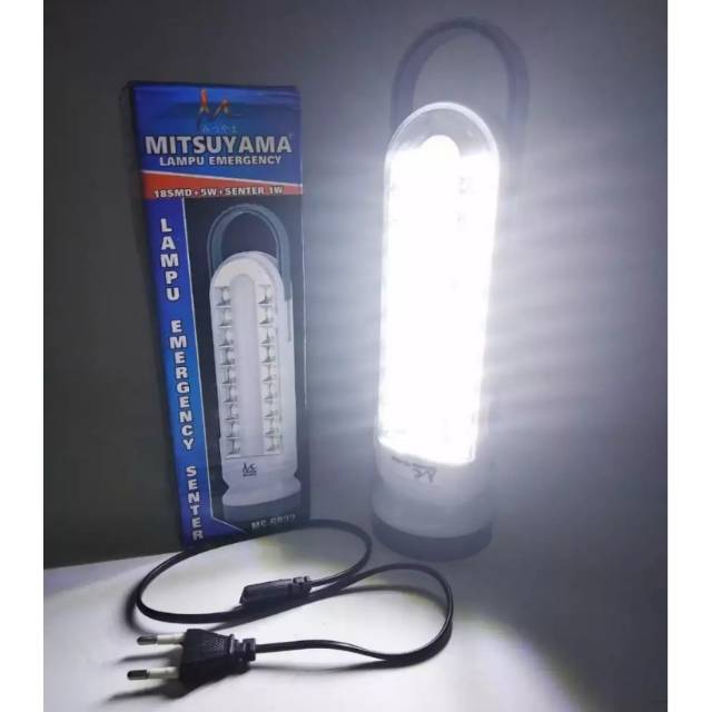 Lampu Emergency + Senter Mitsuyama MS 6032 Jumbo baterai 12000 mAhY