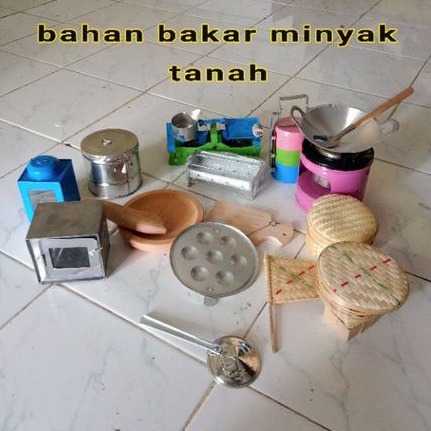 mainan anak masak masakan kaleng krupuk oven cobek timbangan Bakaran dll