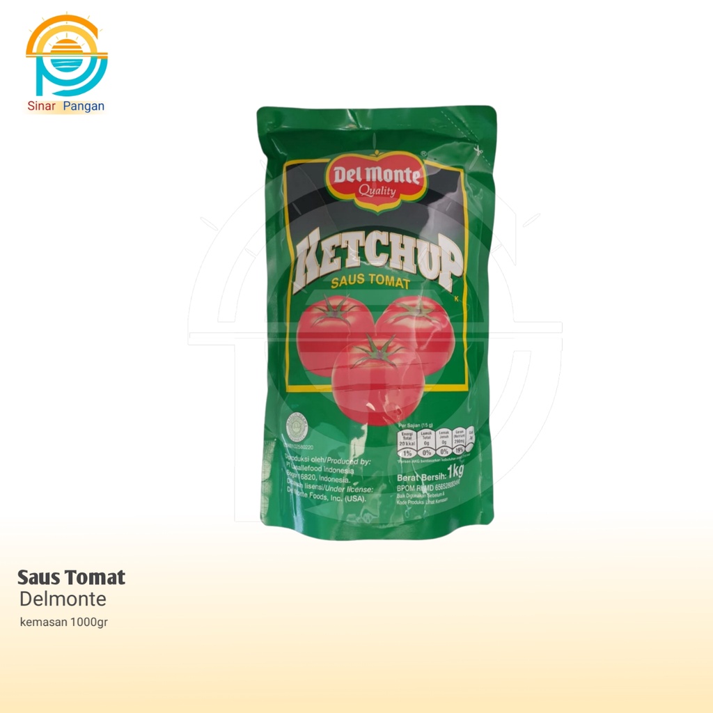 

Delmonte Tomato Standing Pouch / Saus Tomat / Tomato Sauce / Saus Tomat Del Monte 1Kg