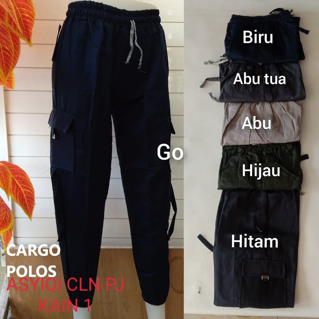 gof CELANA CARGO Panjang Cewek Baggy Cargo Motif Polos Celana Wanita Distro Murah