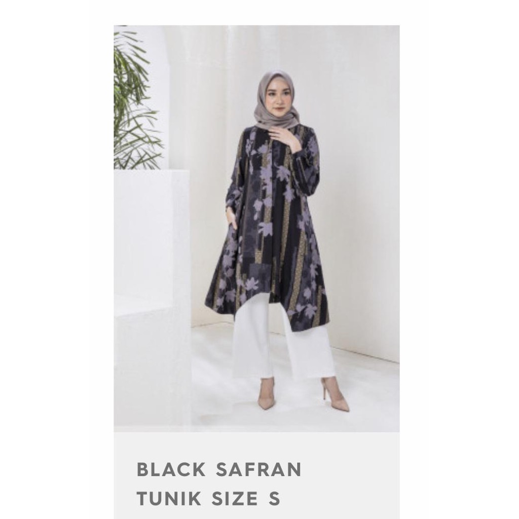 Terlaris Black Safran Tunik Heaven Lights Size S Sale