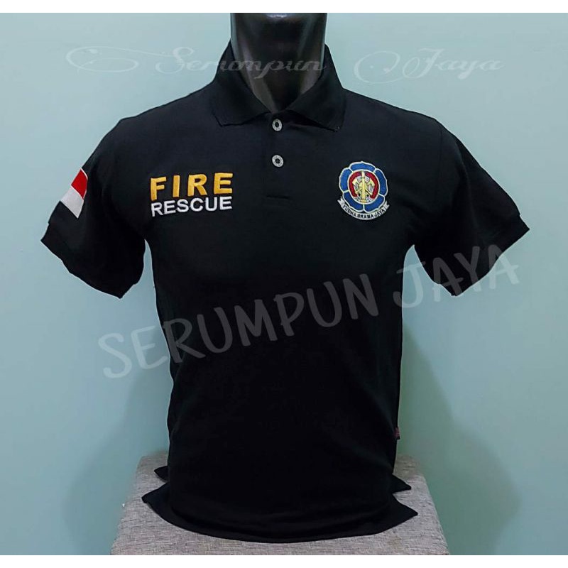 KAOS DAMKAR - KAOS KERAH DAMKAR - KAOS POLO DAMKAR - KAOS DAMKAR HITAM - KAOS PEMADAM - POLO PEMADAM