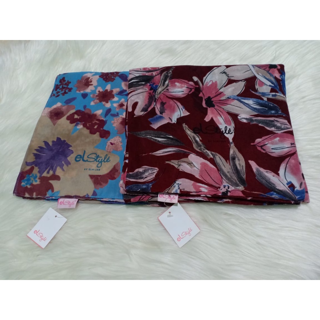 Kerudung Segiempat ELSTYLE/Jilbab Segiempat Elstyle By Elhijab Salya Larieza/Scarf Elstyle Elzatta