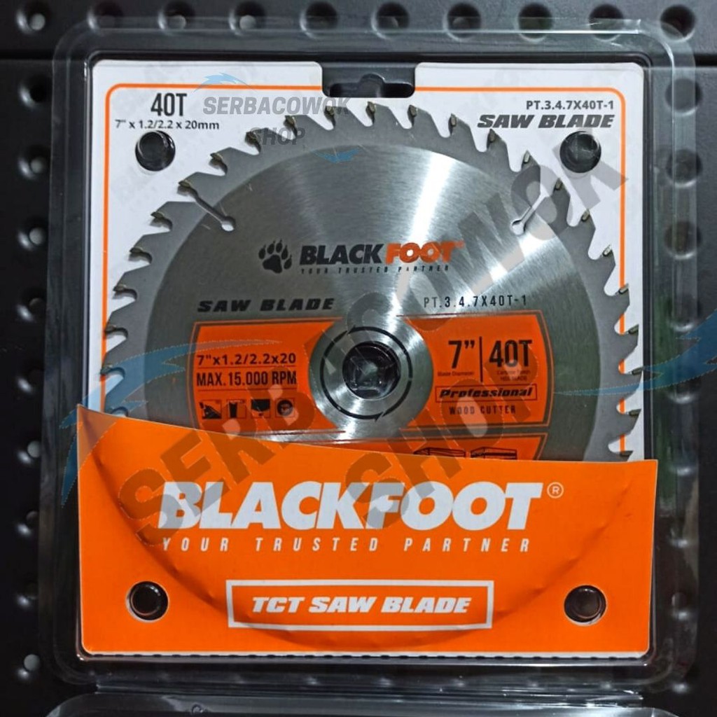 Blackfoot Mata Circle 7 Inch 40 T Mata Mesin Circular Saw Blade Wood Cutter 185mmx1.6/1.0x20x40T