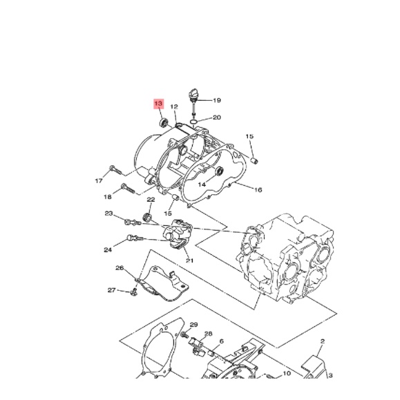 sil seal as selah engkol kick stater f1zr fizr f1z r  alfa champ force 1 v75 l2s l2 super original ygp 93109-15823
