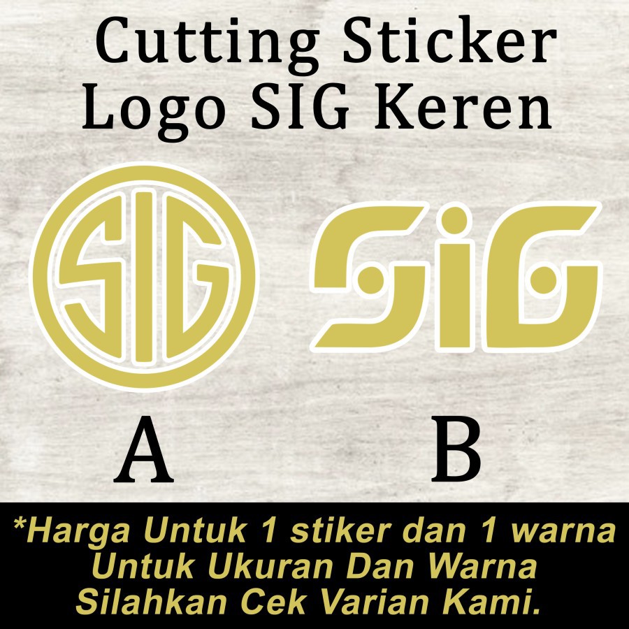 Cutting Sticker Logo SIG Keren Ukuran 6 x 6 cm Untuk Motor/Mobil