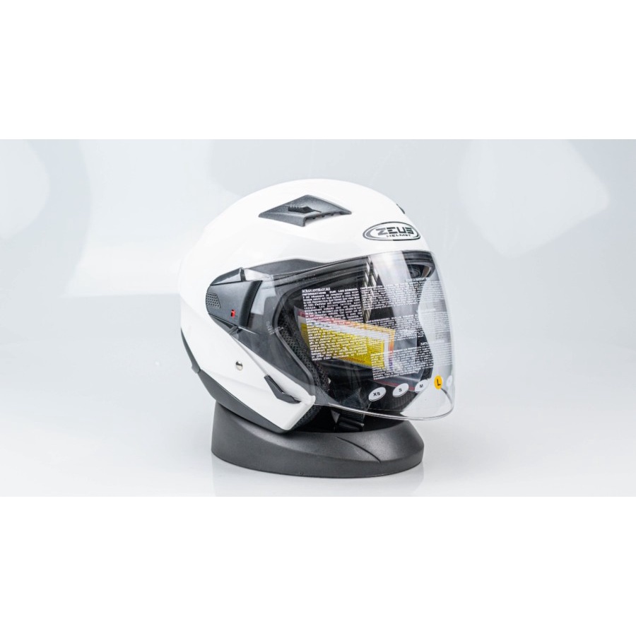 HELM MOTOR ZEUS 611 WHITE HALFFACE