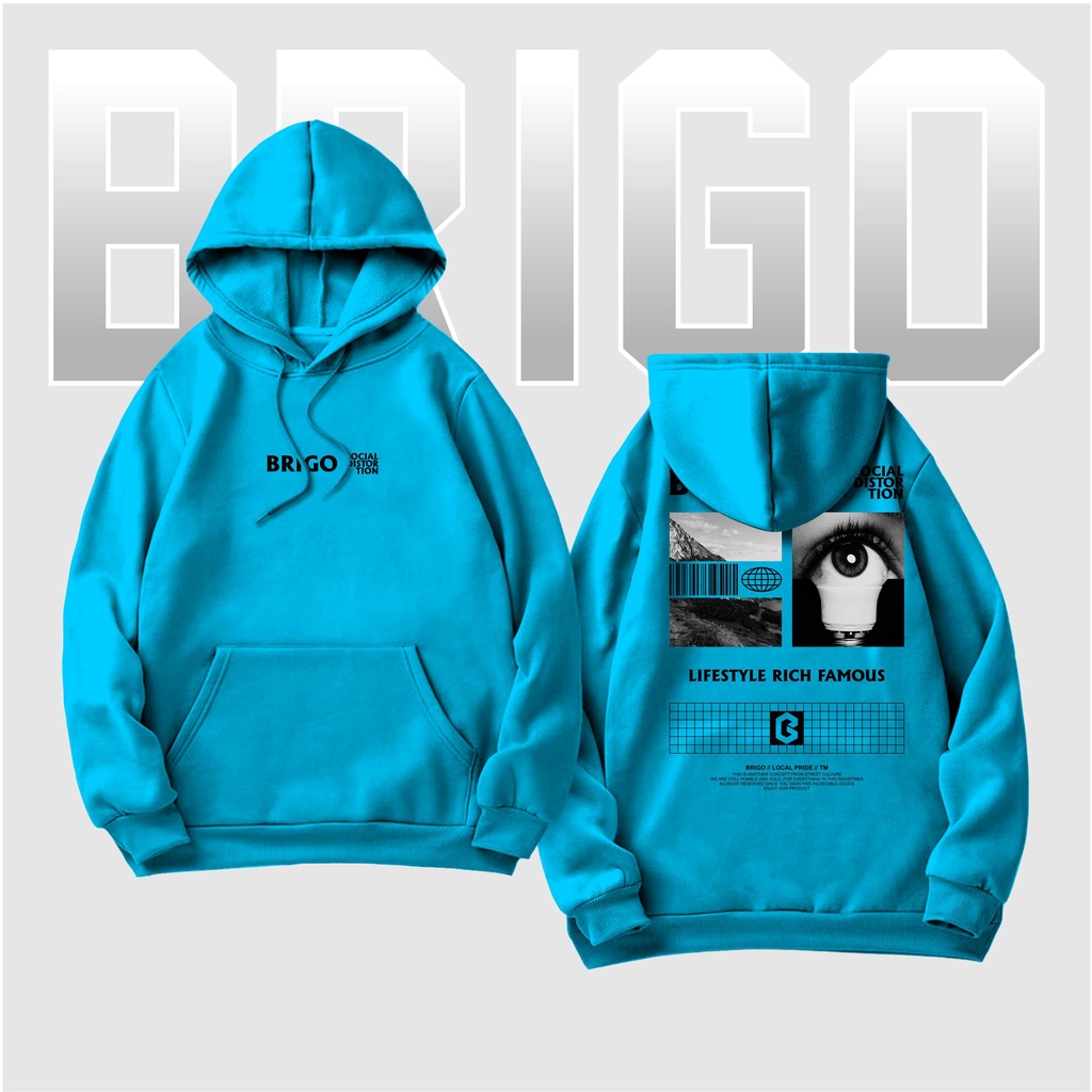 Sweater Hoodie BRIGO Sablon DTF Fleece Cotton || BRIGO Jumper Hoodie Social Distortion M-XXL (Pria &amp; Wanita) Free stiker&amp;Gantungan Kunci