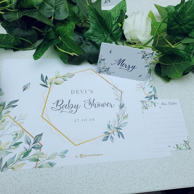 Baby shower table setting table decoration