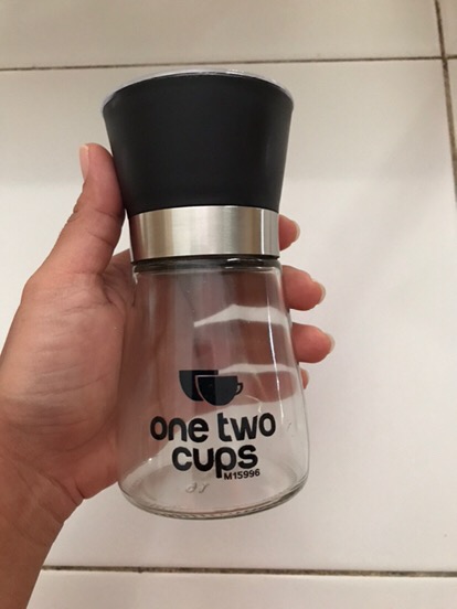 [dapur Emak] - Onetwocups Manual Glass Pepper Grinder - M15996 - Black