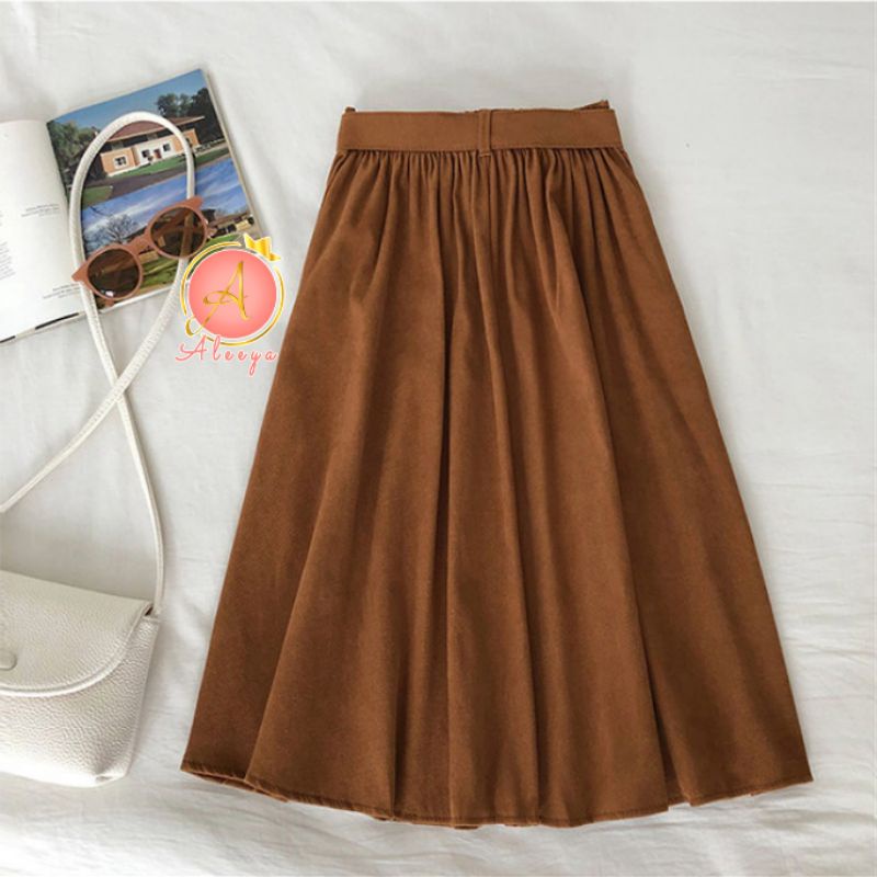 ALEEYA Rok Suede Pita 7/8 / Dara Midi Skirt Suede (2515)