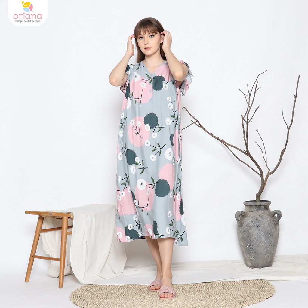 Oriana Daster Busui Pendek Calla Series-Milana Grey