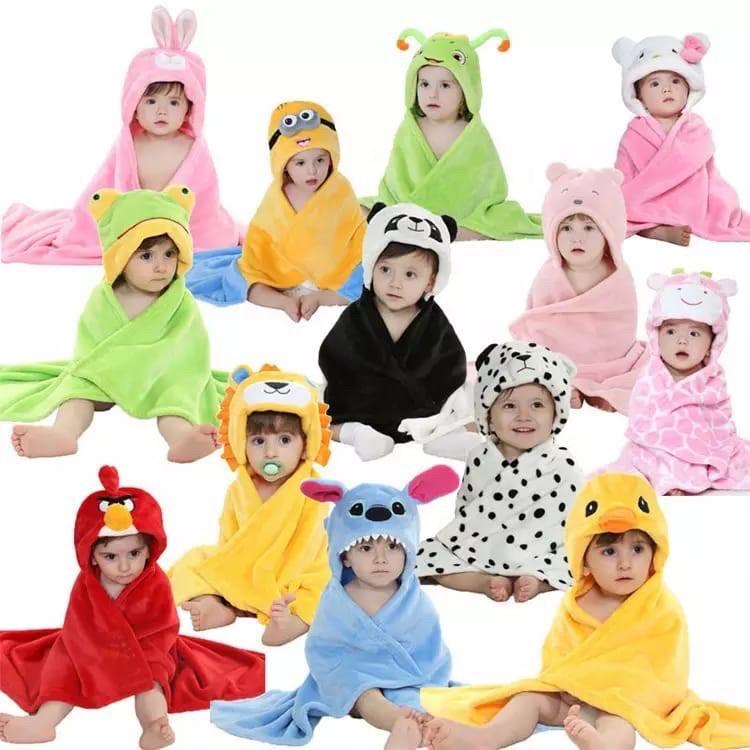 Character Baby Blanket / Selimut Topi Karakter / Selimut Bayi / Kado Bayi / Kado Lahiran