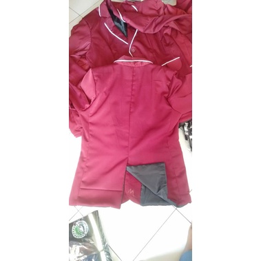 (BISA COD) jas almamater sekolah warna merah maroon lis putih / jas kampus / blazer pondok pesantren / jas osis / jas irmas / jas murah