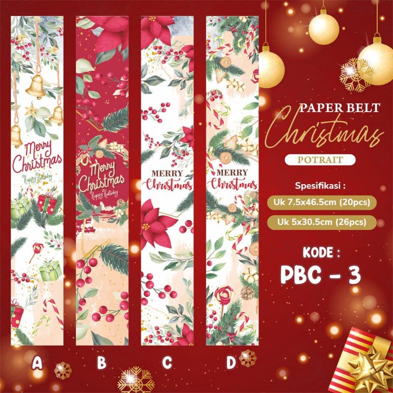 

Paper belt label untukToples Kue Hampers Natal Christmas