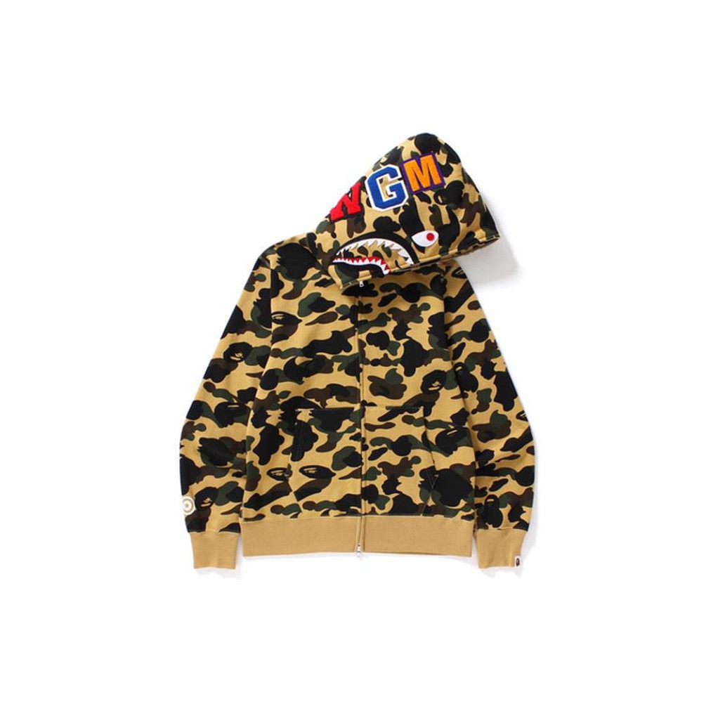 bape camo full zip hoodie