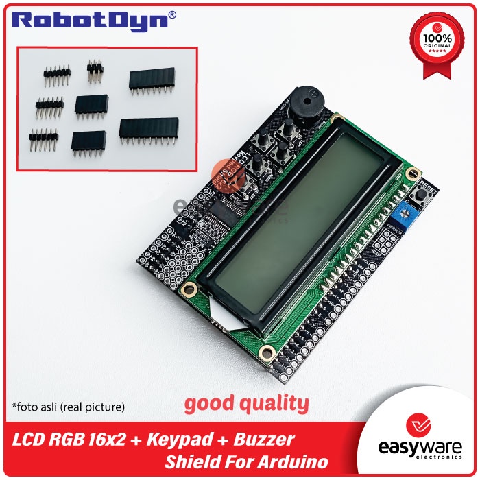 RobotDyn LCD RGB 16x2 + keypad + Buzzer Shield for Arduino