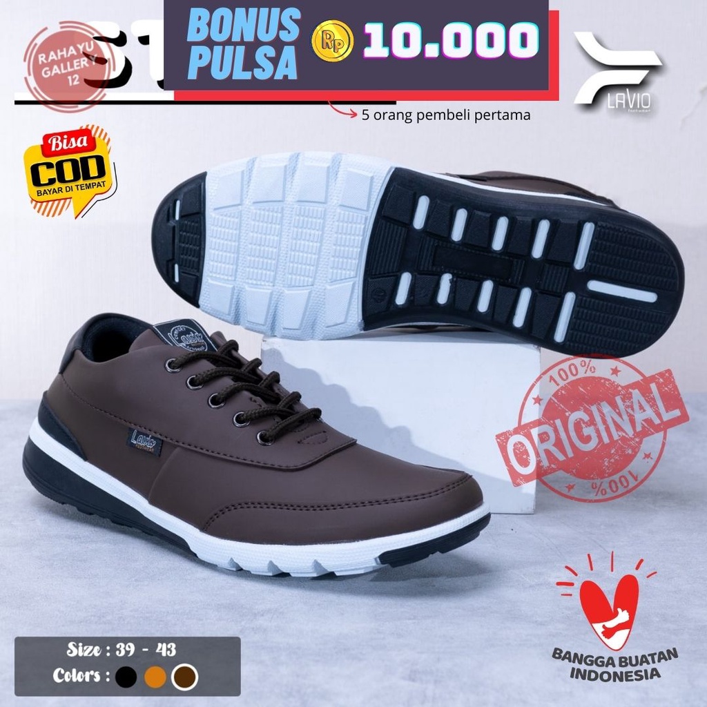 Sepatu Casual Pria Original Lavio Stich Kasual Keren