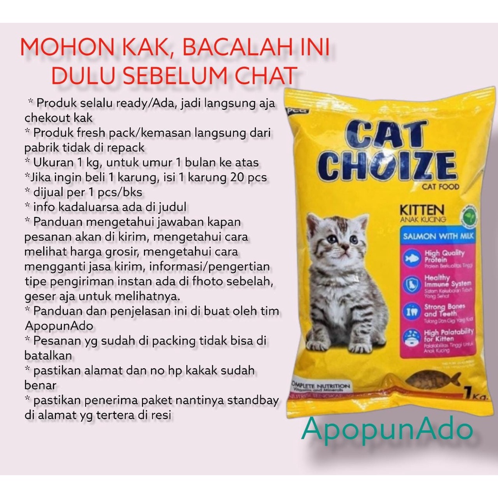Cat Choize kitten salmon kuning 1 kg