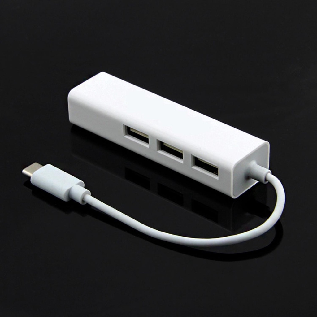 USB Type-C Lan Adapter with 3 Port USB Hub