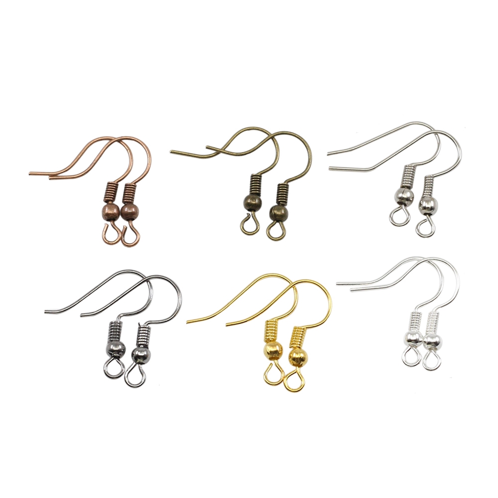 200pcs/lot 18mm Earring Findings Ear Clasps Hooks Fittings DIY Jewelry Making Accessories Iron Hook Ear wire Jewelry Supplies