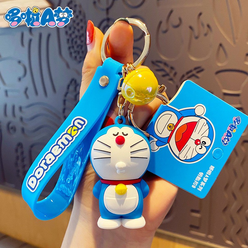 &lt; Available &gt; Gantungan Kunci Boneka Doraemon Bahan Pvc