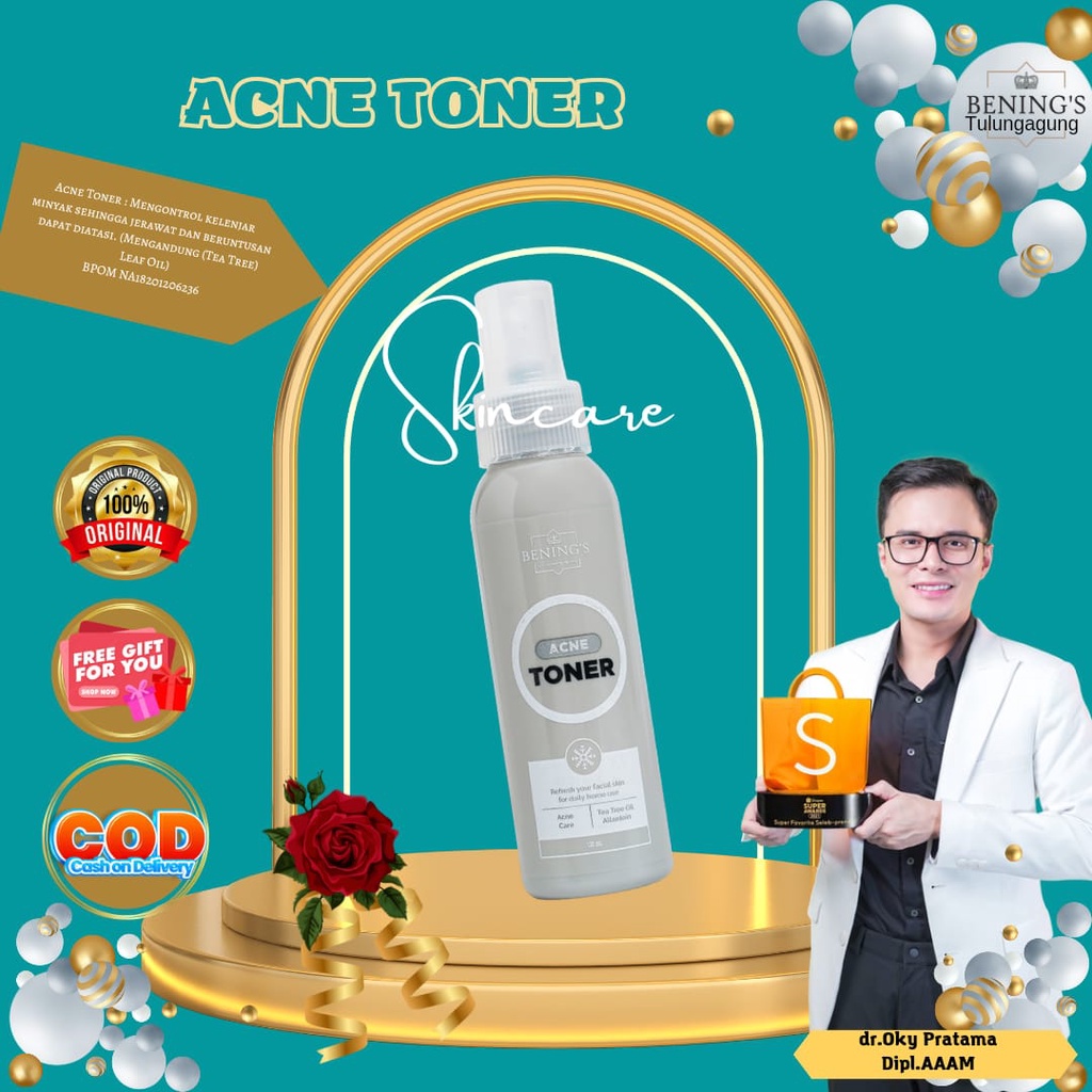 (BENINGS ECER) ACNE TONER (100ml) BENINGS SKINCARE BY Dr.OKY PRATAMA