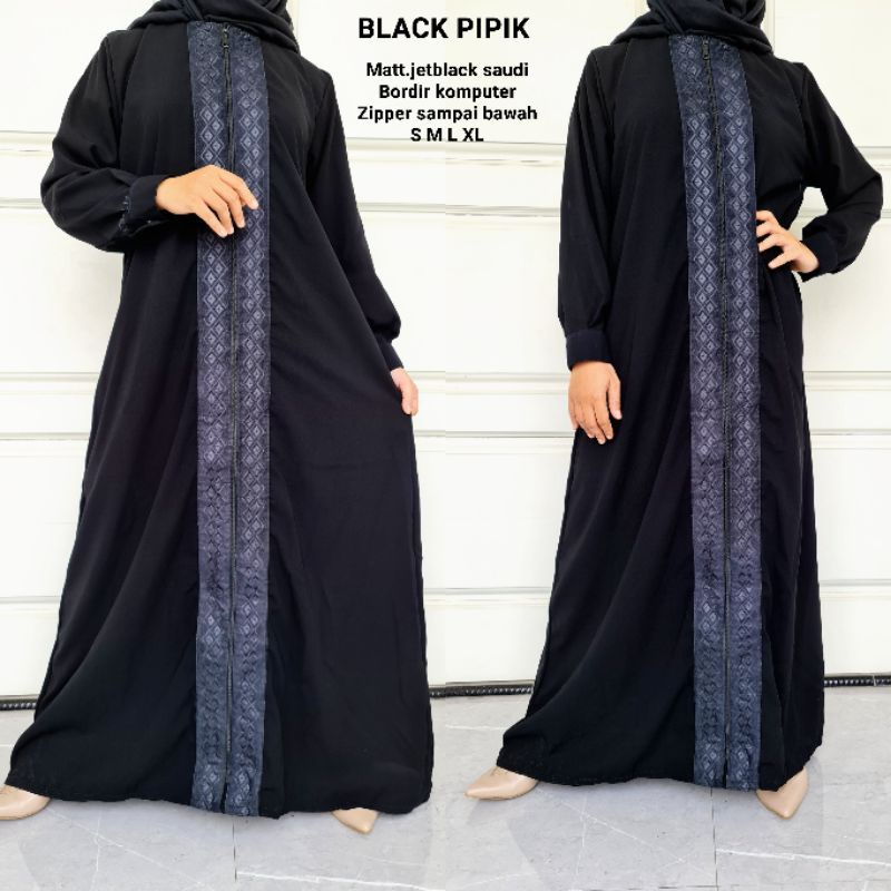 Abaya gamis hitam arab dubai BLACK PIPIK BY SABELLA ABAYA