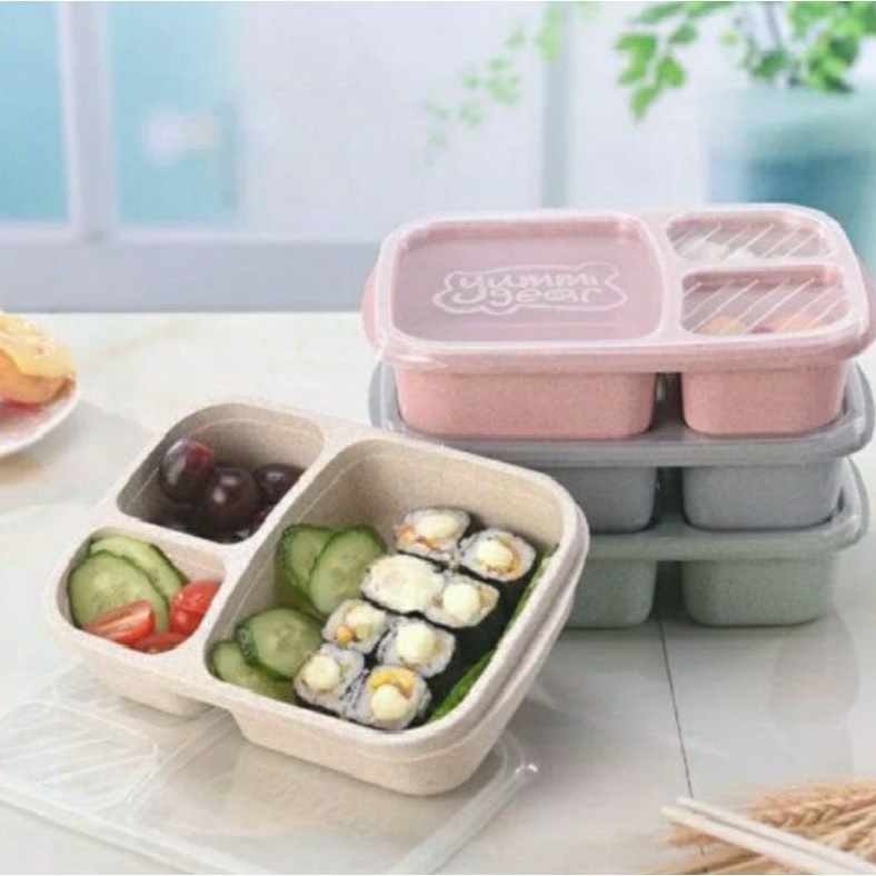 Kotak Bekal Microwavable Lunch Box Kotak Makan Anak Tempat Makanan