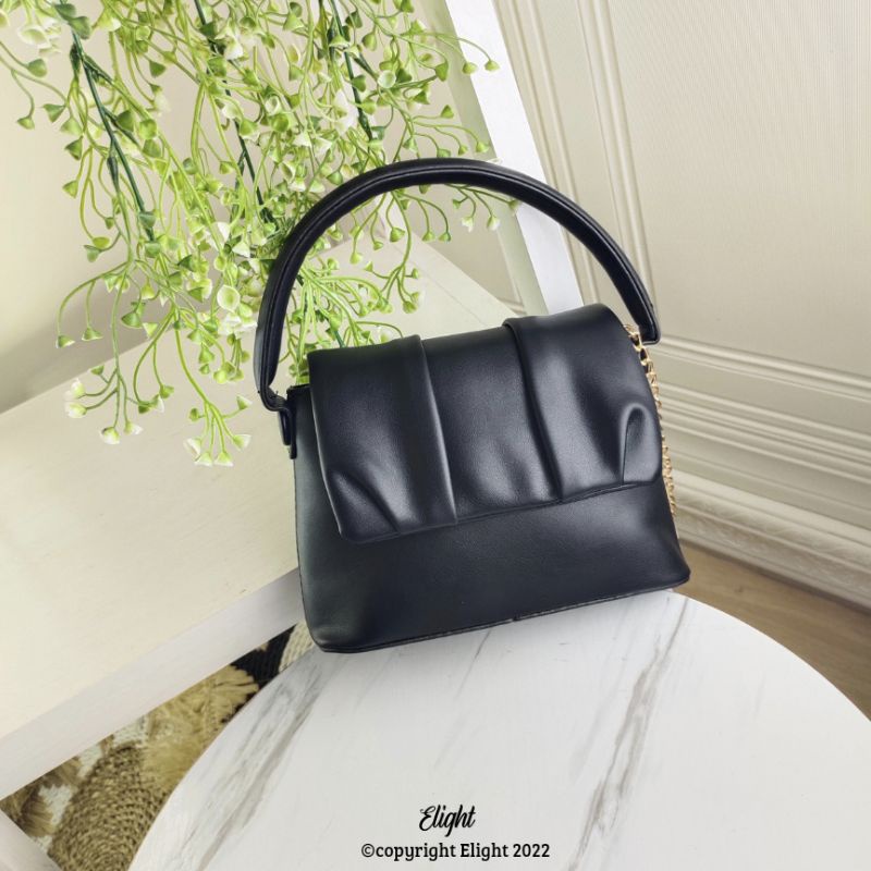 TAS ELIGHT / Tas Selempang Simpel Cantik Kondangan Ootd Seserahan Pesta Kado Warna Pink Hitam Wanita