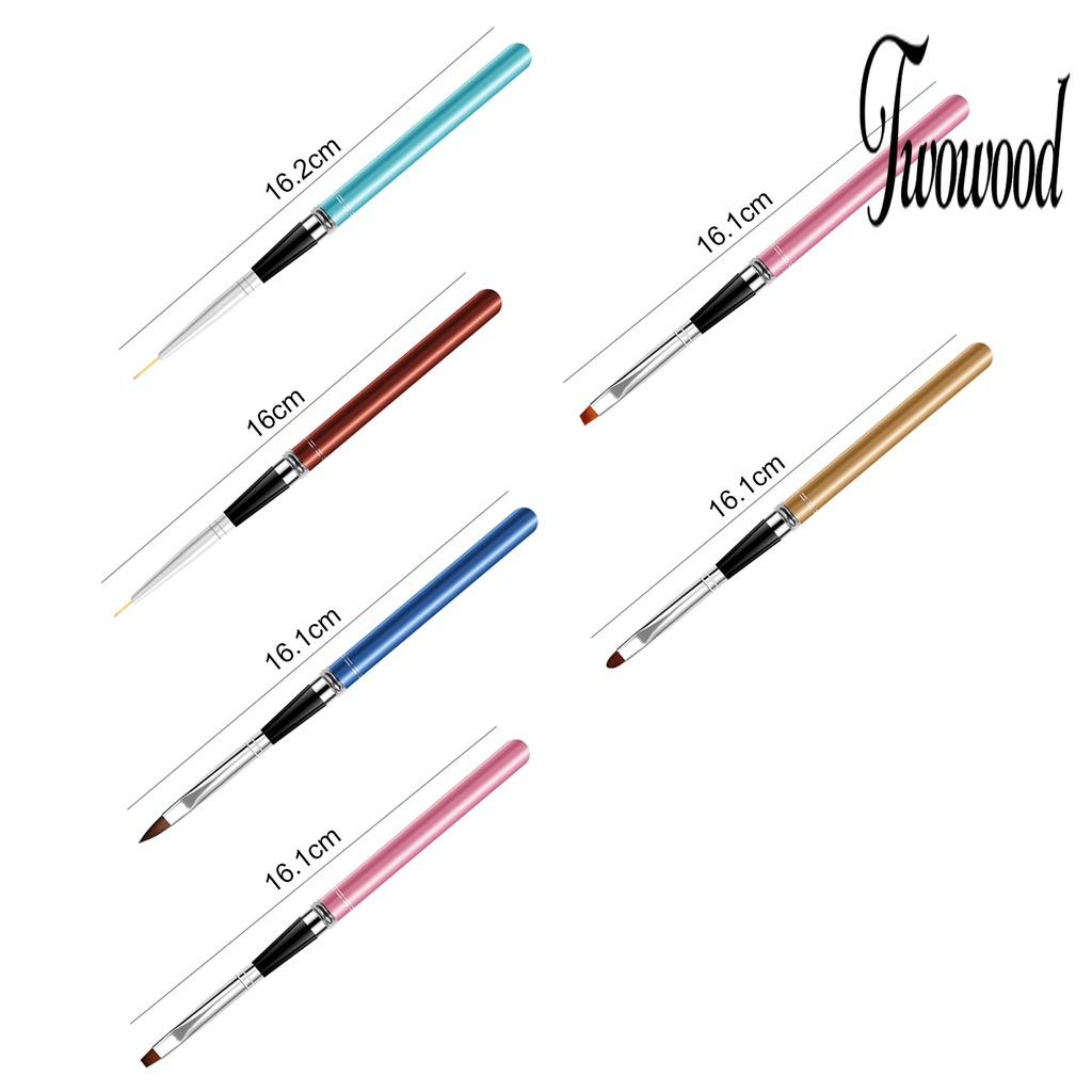Twowood Pen Gambar Nail Art UV Gel Bisa Dilepas / Dipakai Ulang Untuk Wanita