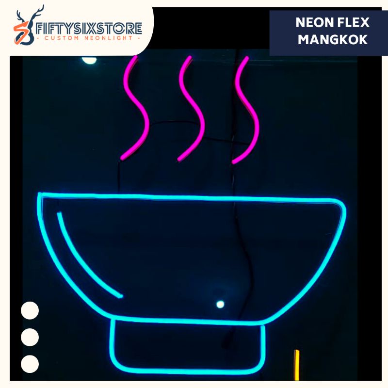 Lampu Dekorasi/Hias Neon Flex Custom design Mangkok Baso