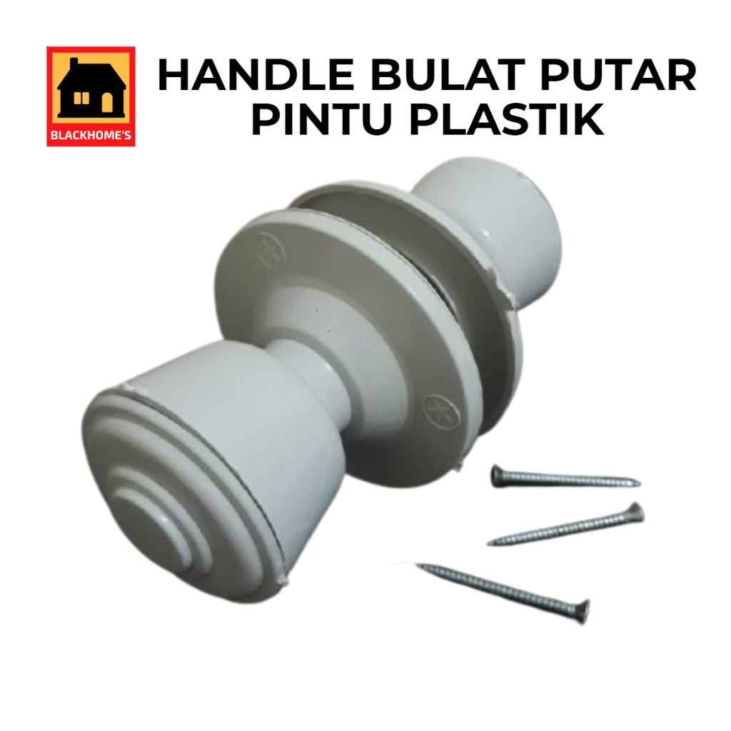 Gagang Tarikan Handel Pintu Bulat Putar Pintu Kamar Mandi Plastik