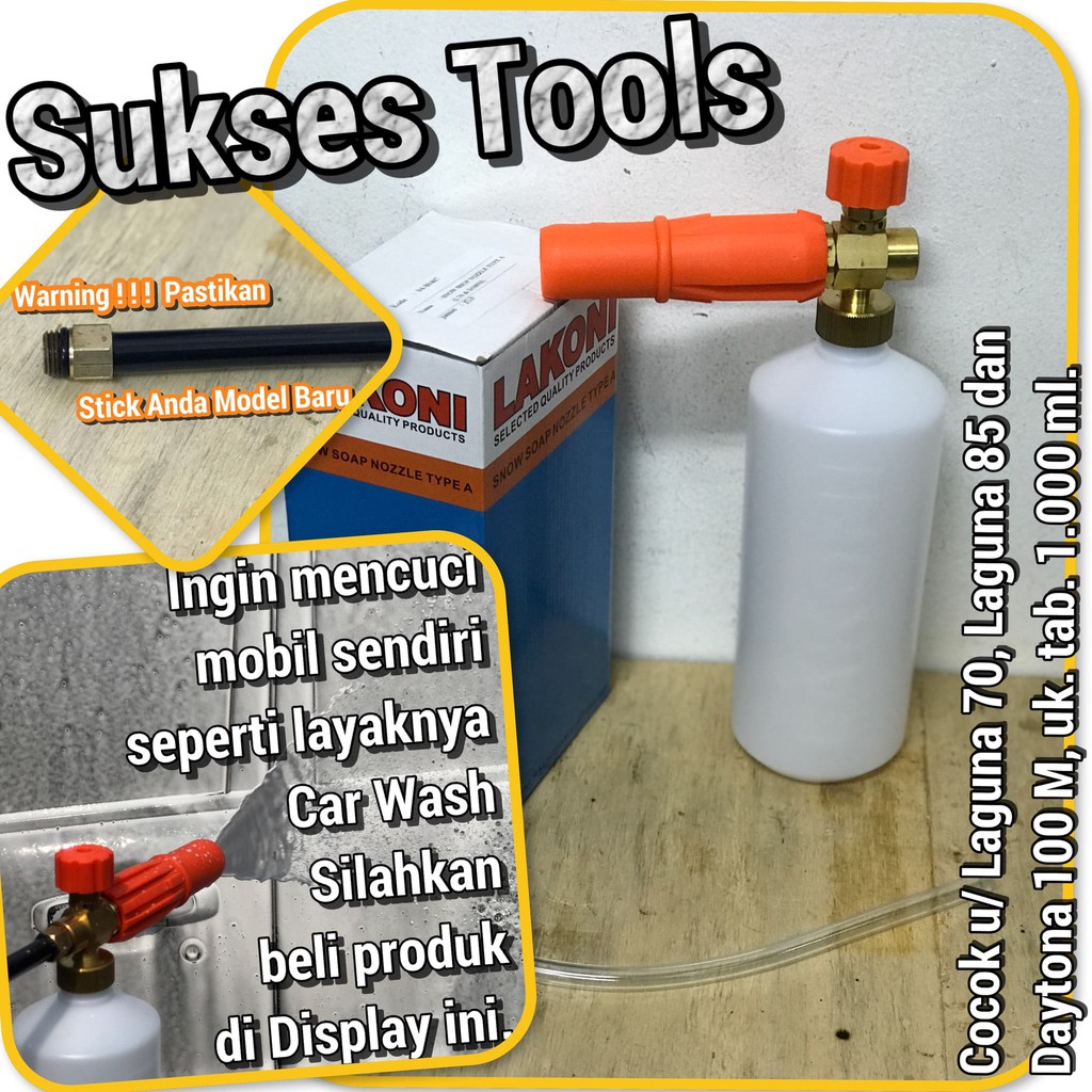 Daytona 100 M Xtra Mesin Steam Lakoni Jet Cleaner + Snow Foam Lance