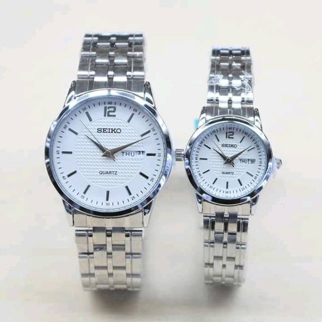 Jam tangan Seiko Couple / jam tangan couple seiko rantai stainless